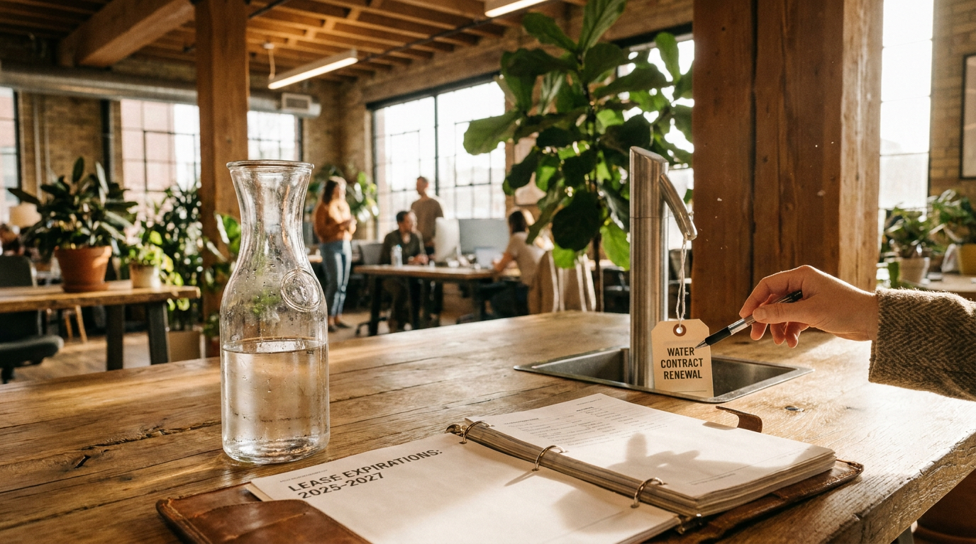 The Office Lease Renewal Wave Is Here — and Most Water Dispense Operators Are About to Miss It